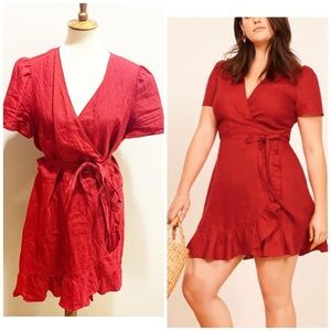 reformation sally wrap dress